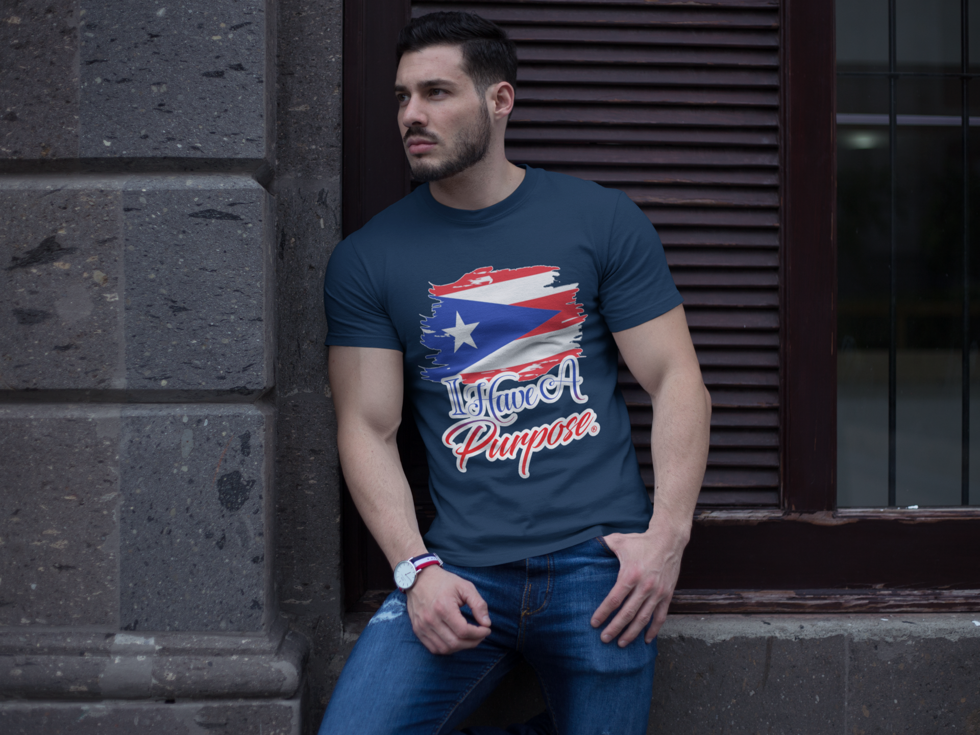 Shirts for Men Causal,Men's Street Abstract Puerto Rico